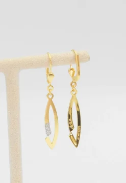 Ohrhänger Gelbgold 750 Diamant 0.047ct. 37x6mm