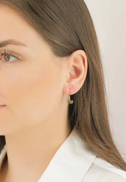 Ohrhänger Gelbgold 750, 18x10mm