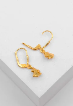 Ohrhänger Hase Gelbgold 750, 27x7mm