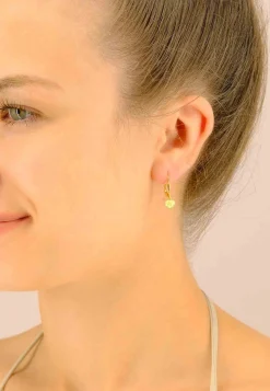 Ohrhänger Herz Engel Gelbgold 750 Brisur 24mm