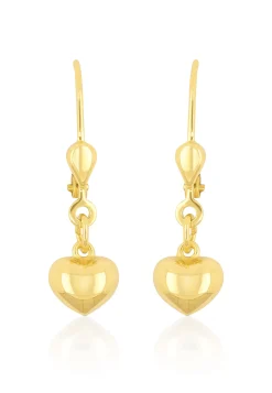 Ohrhänger Herz Gelbgold 750 Brisur, 24mm