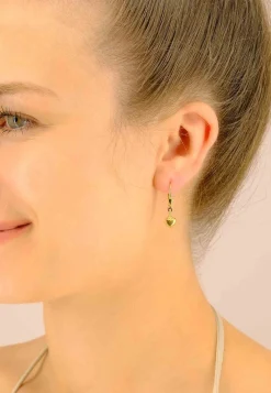 Ohrhänger Herz Gelbgold 750 Brisur, 24mm