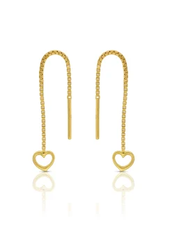 Ohrhänger Herz Gelbgold 750, 51mm