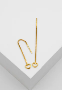 Ohrhänger Herz Gelbgold 750, 51mm