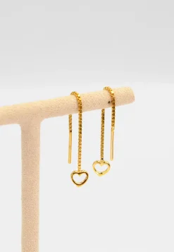 Ohrhänger Herz Gelbgold 750, 51mm