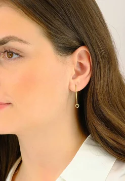 Ohrhänger Herz Gelbgold 750, 51mm