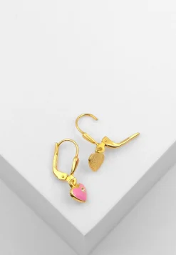 Ohrhänger Herz Gelbgold 750, 21x7mm