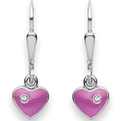 Ohrhänger Herz Silber 925, 20x5mm