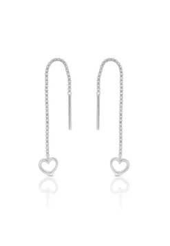 Ohrhänger Herz Weissgold 750, 51mm