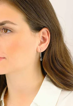 Ohrhänger Herz Weissgold 750, 51mm