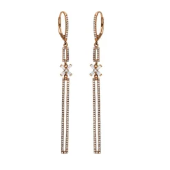 Ohrhänger 585/14K Rotgold Diamant 0.62ct.