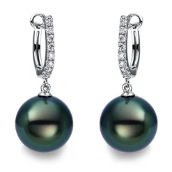 Ohrhänger 750/18K Weissgold Diamant 0.15ct.