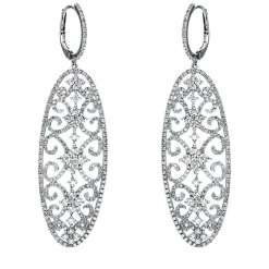 Ohrhänger 750/18K Weissgold Diamant 2.9ct.