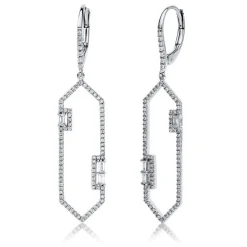 Ohrhänger 750/18K Weissgold Diamant 0.54ct.