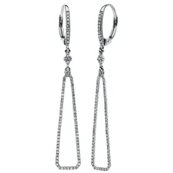 Ohrhänger 585/14K Weissgold Diamant 0.36ct.