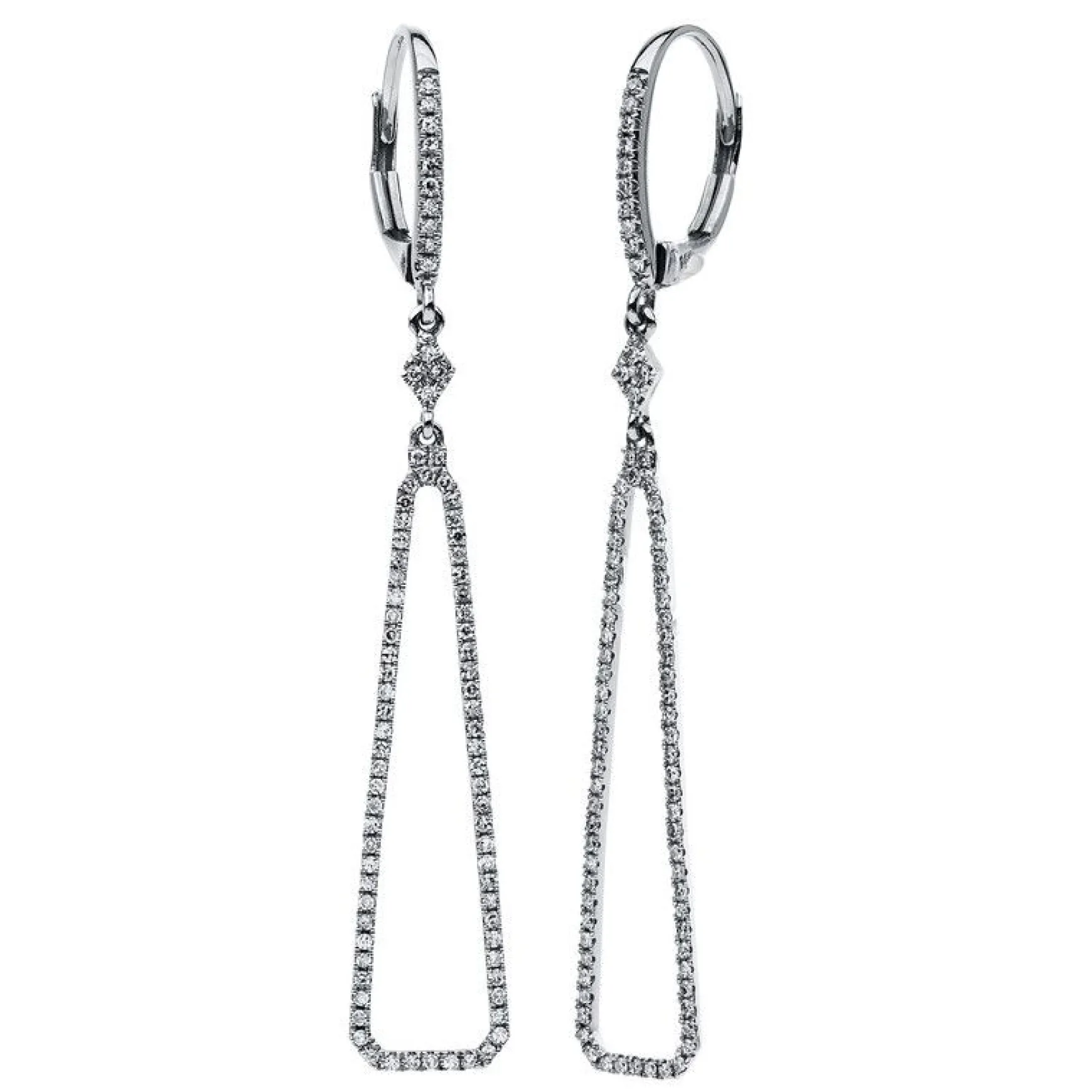 Ohrhänger 585/14K Weissgold Diamant 0.36ct.