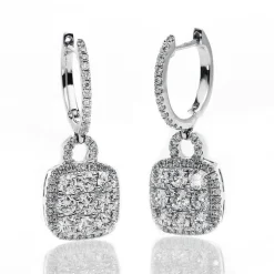 Ohrhänger 750/18K Weissgold Diamant 1.28ct.