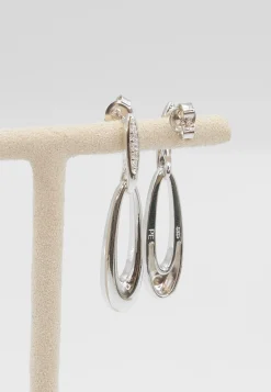 Ohrhänger Silber 925 Zirkonia, 35x8mm