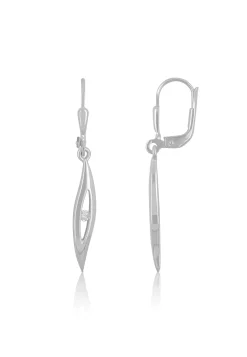 Ohrhänger Weissgold 750 Diamant 0.06ct. 32x4mm