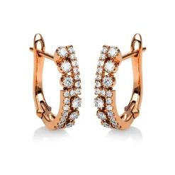 Ohrringe 750/18K Rotgold Diamant 0.4ct.