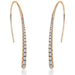 Ohrringe 750/18K Rotgold Diamant 0.68ct.