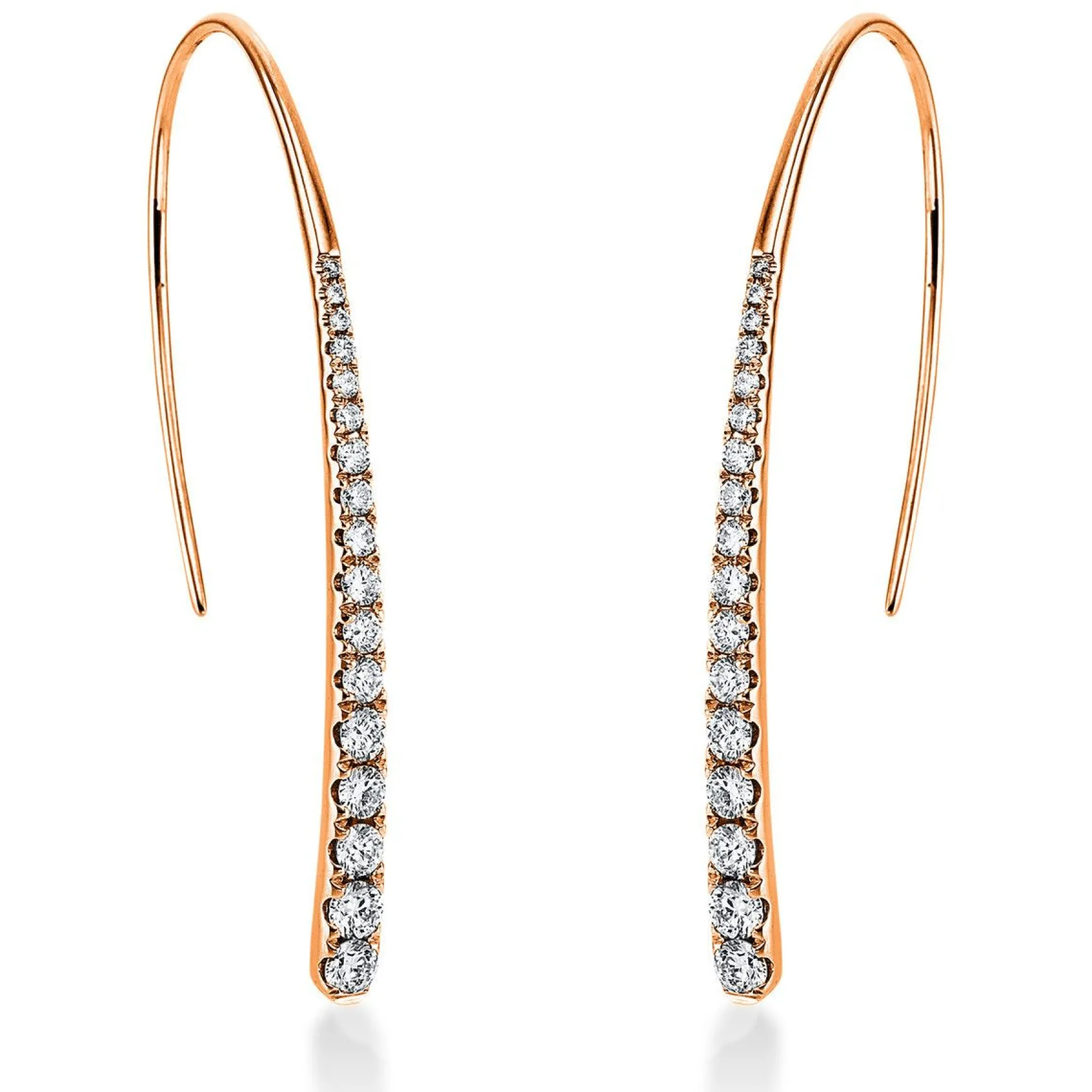 Ohrringe 750/18K Rotgold Diamant 0.68ct.