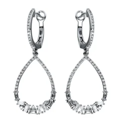 Ohrringe 750/18K Weissgold Diamant 0.71ct.