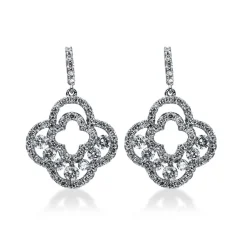 Ohrringe 750/18K Weissgold Diamant 1.51ct.