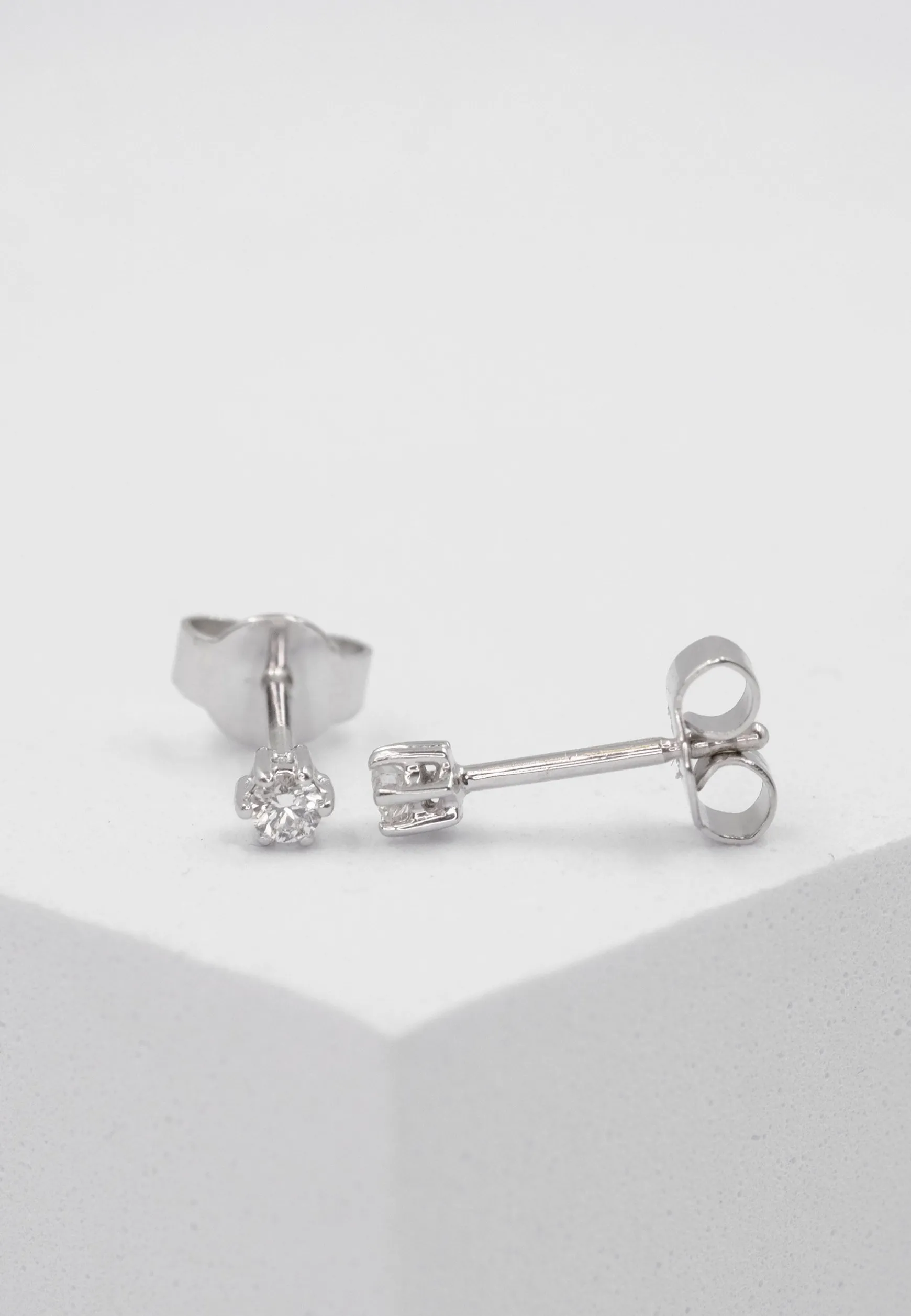 Ohrstecker Diamant 0.10ct. Weissgold 750