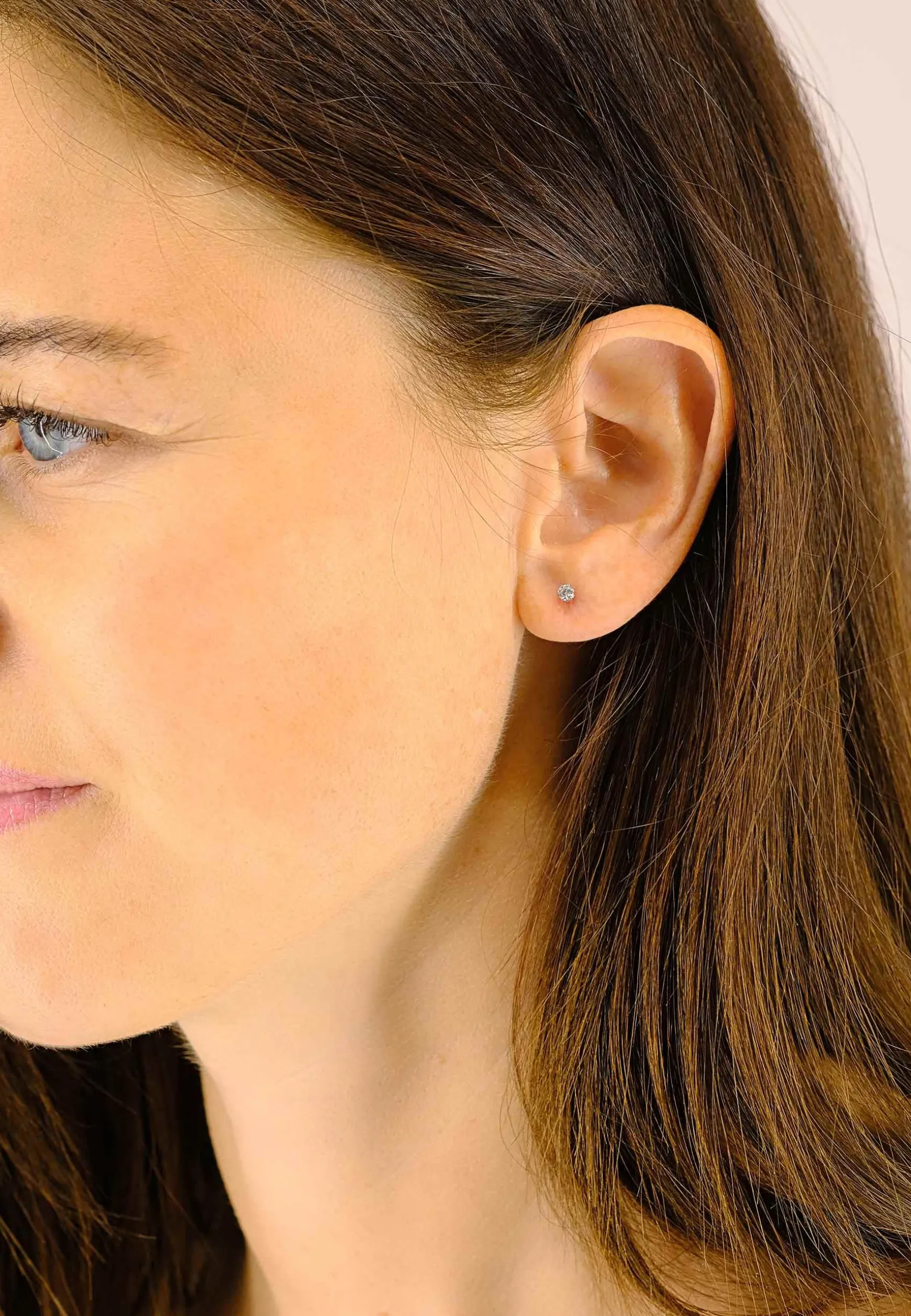 Ohrstecker Diamant 0.10ct. Weissgold 750