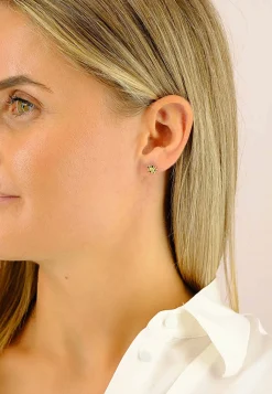 Ohrstecker Edelweiss Gelbgold 750, 8mm