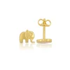 Ohrstecker Elefant Gelbgold 750, 6mm