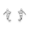 Ohrstecker Fussball Silber 925, 11x6mm