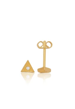 Ohrstecker Gelbgold 750 Diamant 0.02ct. 4x5mm