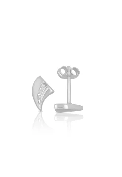 Ohrstecker Gelbgold 750 Diamant 0.06ct. 9x6mm