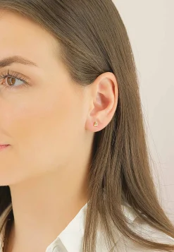 Ohrstecker Gelbgold 750 Diamant 0.02ct. 4x5mm