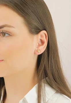 Ohrstecker Gelbgold 750 Diamant 0.06ct. 8x6mm