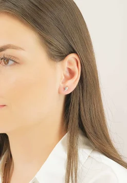 Ohrstecker Gelbgold 750 Diamant 0.06ct. 9x6mm