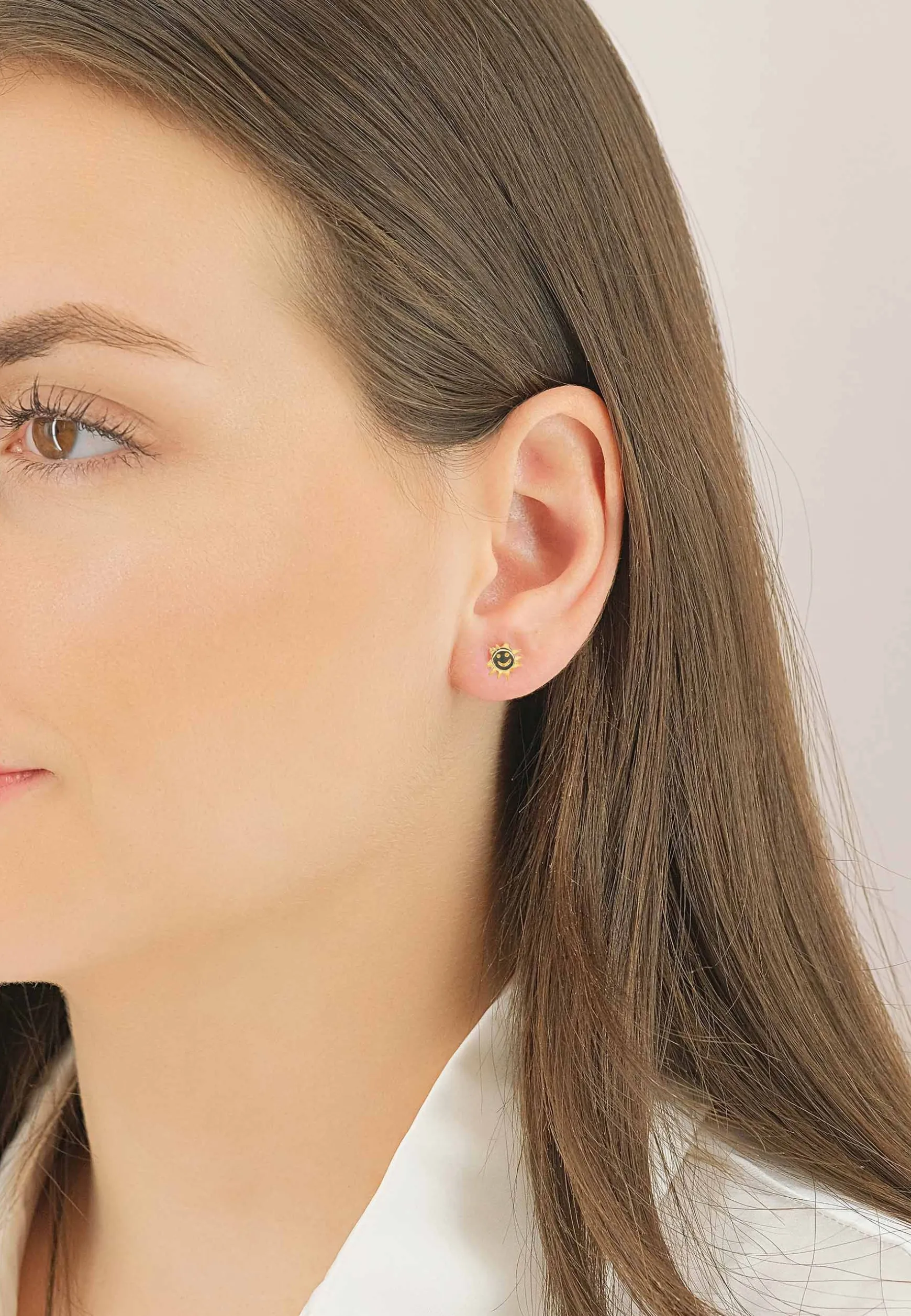 Ohrstecker Gelbgold 750, 8mm