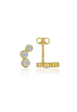 Ohrstecker Gelbgold 750 Zirkonia 10mm