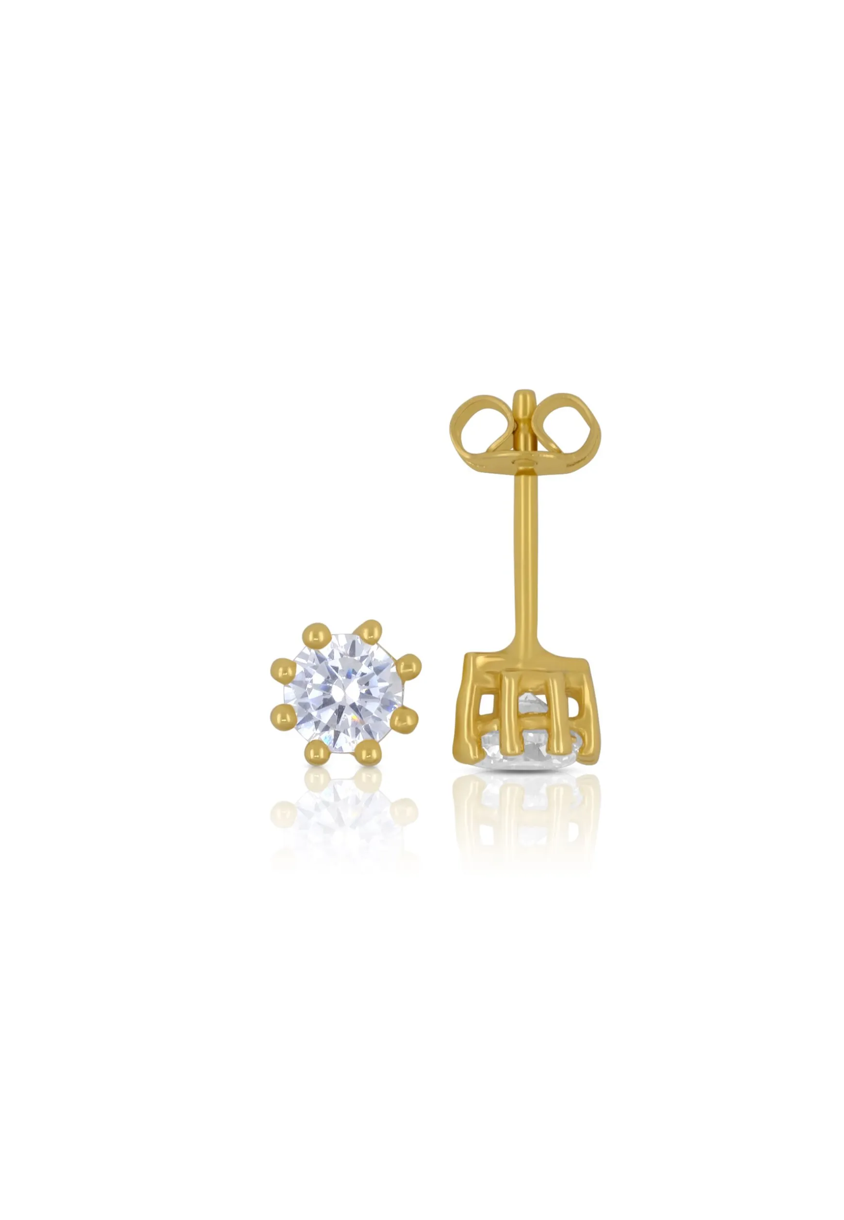 Ohrstecker Gelbgold 750 Zirkonia 5mm