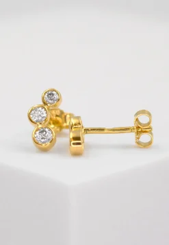 Ohrstecker Gelbgold 750 Zirkonia 10mm
