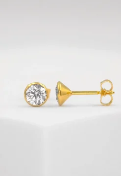 Ohrstecker Gelbgold 750 Zirkonia 5.5mm