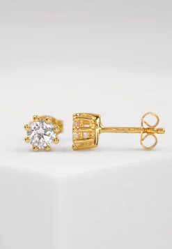 Ohrstecker Gelbgold 750 Zirkonia 5mm