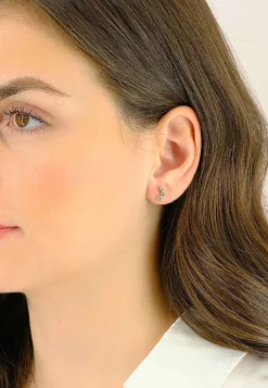 Ohrstecker Gelbgold 750 Zirkonia 10mm