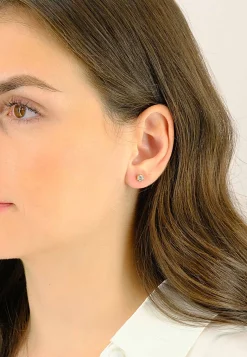 Ohrstecker Gelbgold 750 Zirkonia 5mm