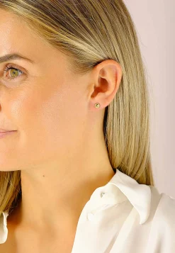 Ohrstecker Glückskäfer Gelbgold 750, 7mm