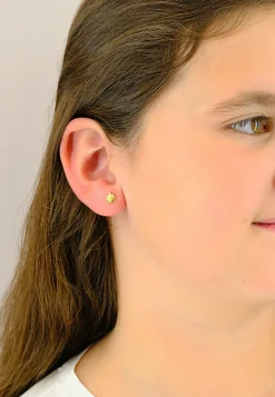 Ohrstecker Glückskäfer Gelbgold 750, 7mm