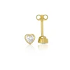 Ohrstecker Herz Gelbgold 750 Zirkonia 5mm