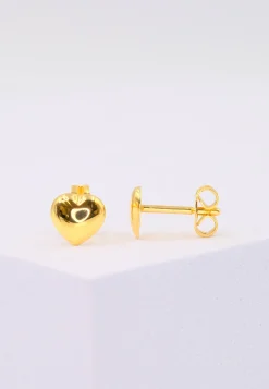 Ohrstecker Herz Gelbgold 750, 6mm